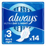 Always Ultra Night, hygienic towels with wings, 14 pcs