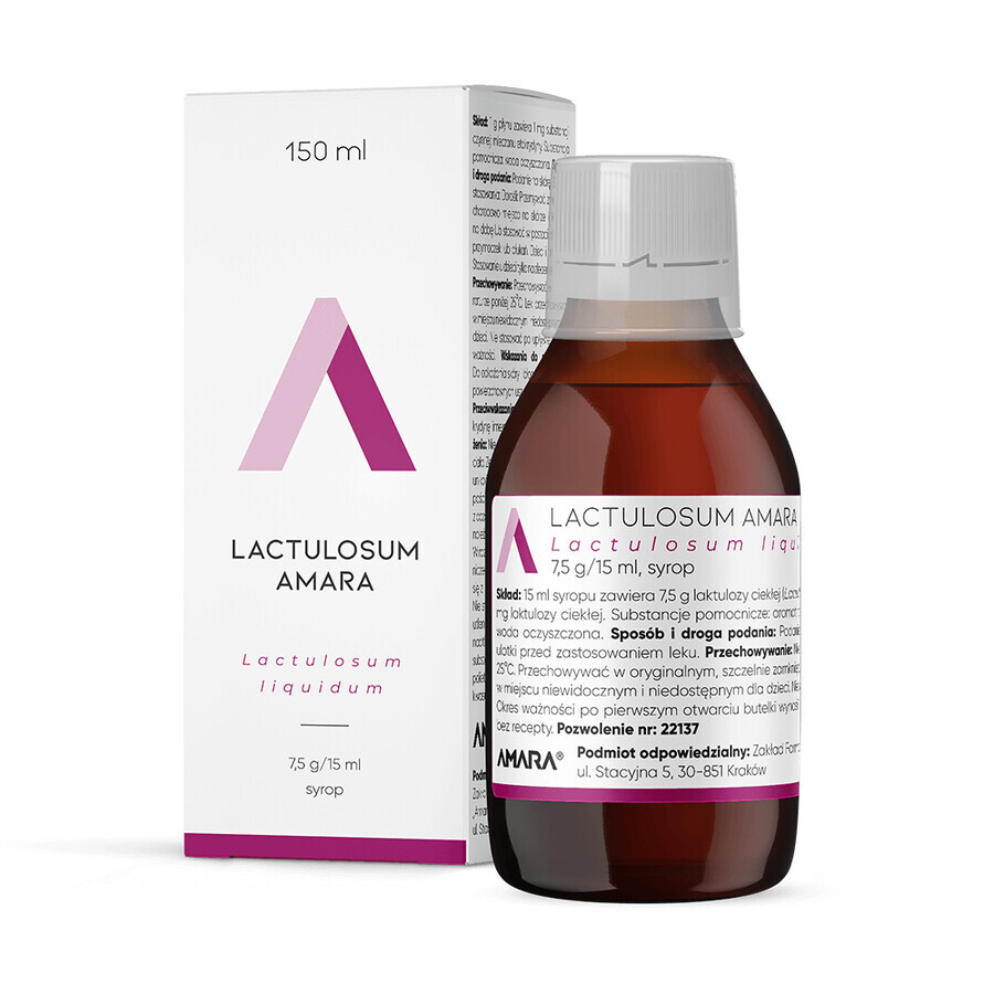 Lactulosum Amara 7,5 g/ 15 ml, sirop, 150 ml