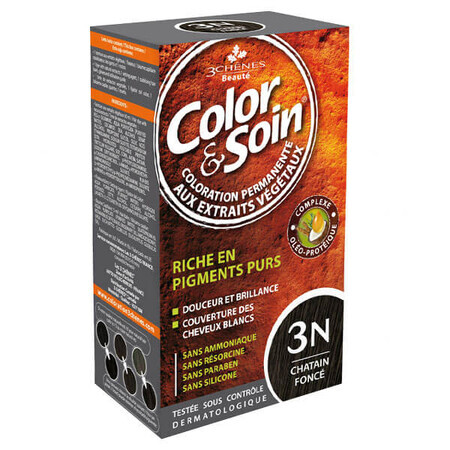 Color&amp;Soin, Haarfärbemittel, 3N, Dunkelkastanie, 135 ml