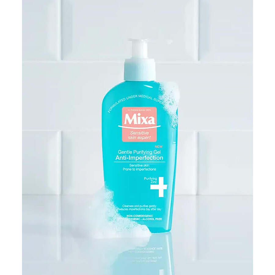 Mixa Anti Imperfection, reinigendes Reinigungsgel für das Gesicht gegen Unreinheiten, 200 ml