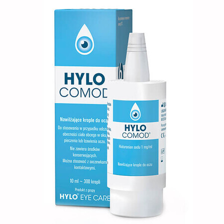 Hylo Comod, feuchtigkeitsspendende Augentropfen, konservierungsmittelfrei, 10 ml