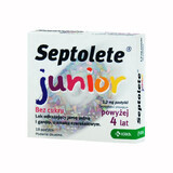 Septolete Junior 1.2 mg, for children over 4 years of age, cherry flavor, 18 tablets