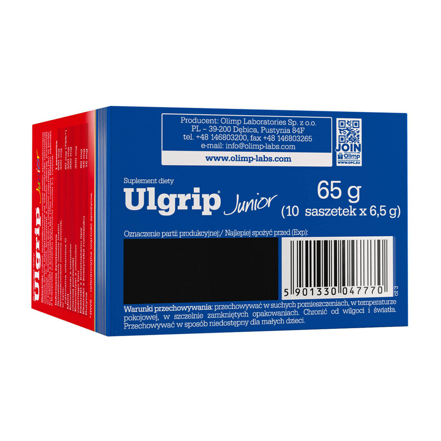 Olimp Ulgrip Junior, Himbeergeschmack, 10 Portionsbeutel