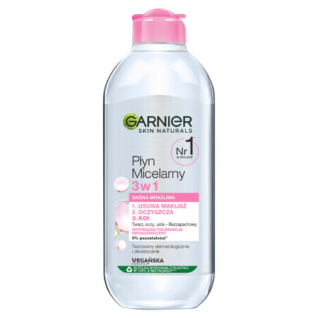 Garnier, Mizellenlotion 3in1, empfindliche Haut, 400 ml