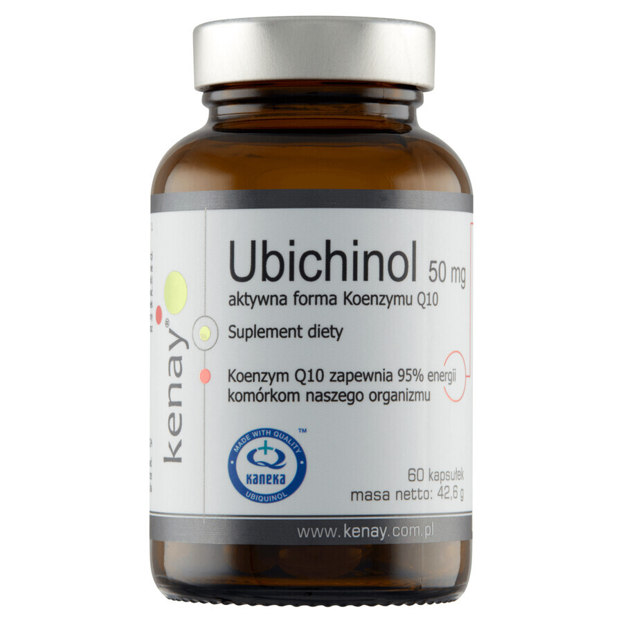 Kenay Ubiquinol 50 mg, forma activa de coenzima Q10, 60 cápsulas