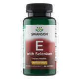 Swanson E with Selenium, Vitamin E and Selenium, 90 Capsules