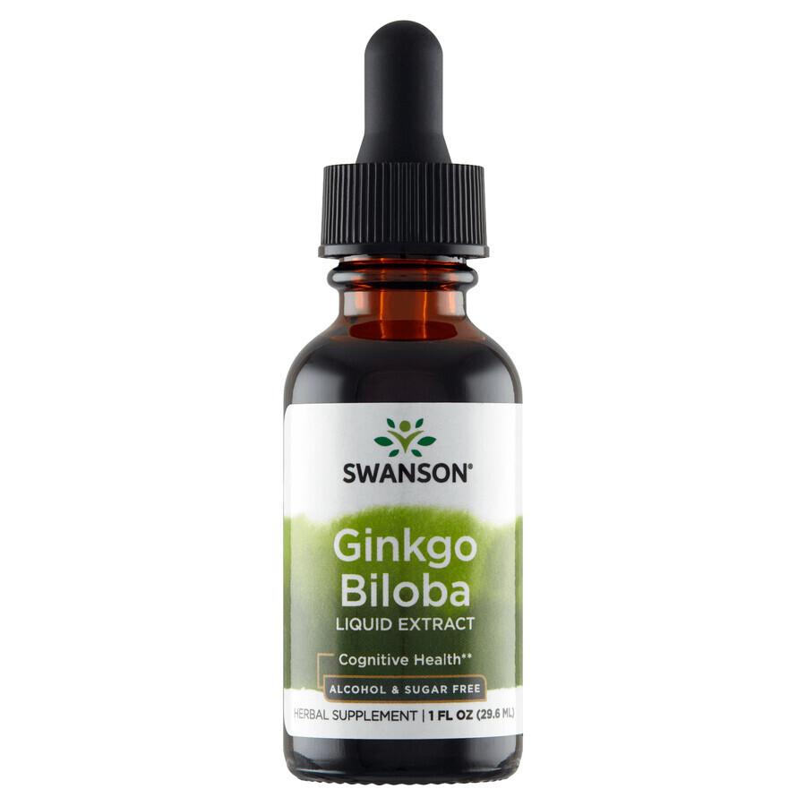 Swanson Ginkgo Biloba Extract lichid, ginkgo biloba, 29.6 ml