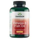 Swanson Omega-3 Fish Oil, Lemon Flavor, 150 Softgels