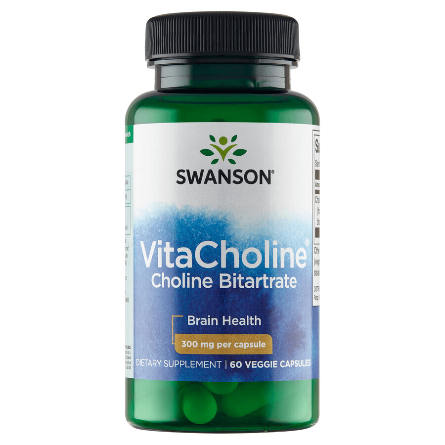 Swanson VitaCholine, colină, 60 capsule vegetariene