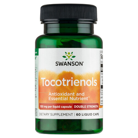 Swanson Tocotrienole Doppelte Stärke, Tocotrienole Forte DeltaGold mit Annatto, 60 Gelkapseln