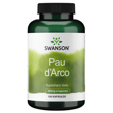 Swanson Pau D'Arco, lapacho, 100 capsules