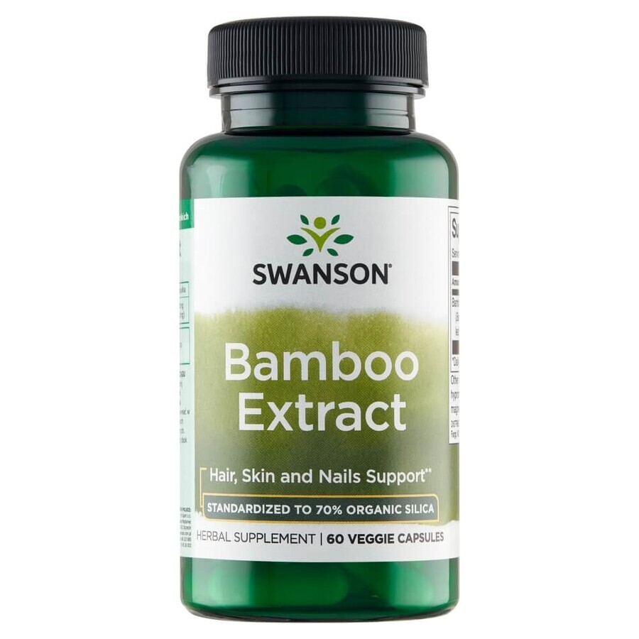 Swanson Bamboo Extract, bambus, 60 capsule vegetariene