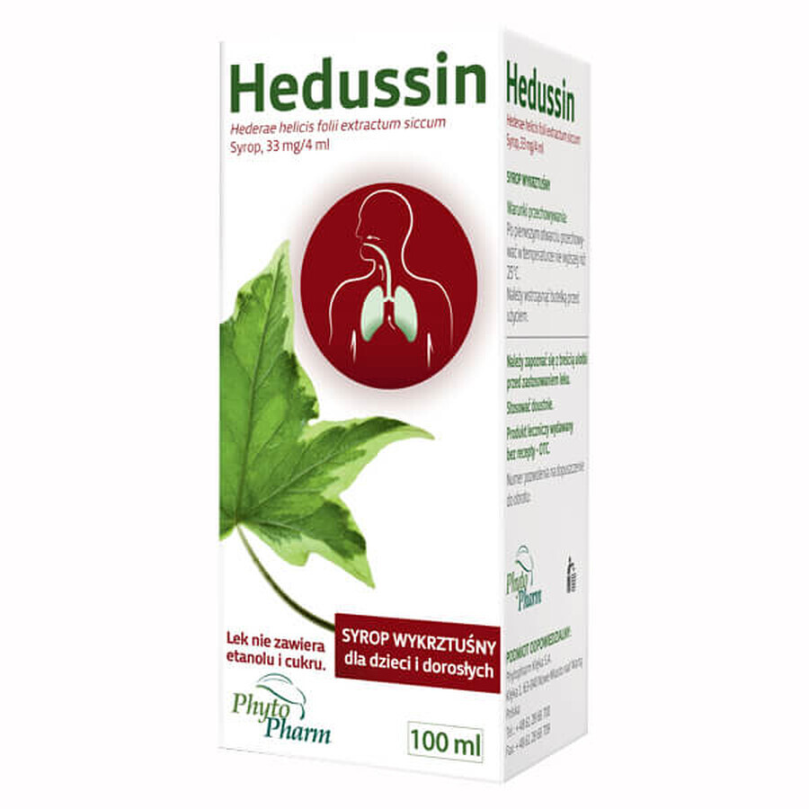 Hedussin 33 mg/4 ml, schleimlösender Sirup für Kinder und Erwachsene, 100 ml