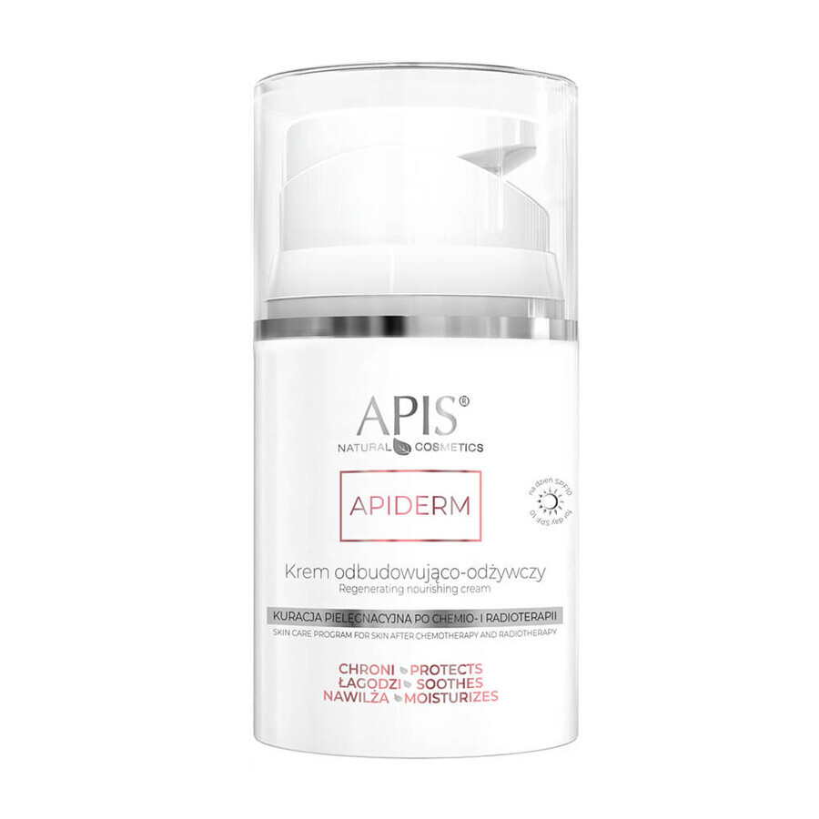 Apiderm, aufbauende und revitalisierende Creme, Tagescreme, Pflegebehandlung nach Chemo- und Strahlentherapie, 50 ml