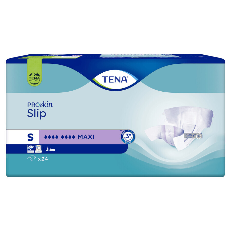 Tena Slip ProSkin, couches, taille S, 56-85 cm, Maxi, 24 pcs