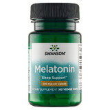 Swanson Melatonin, Melatonin 500 mcg, 60 vegetarische Kapseln