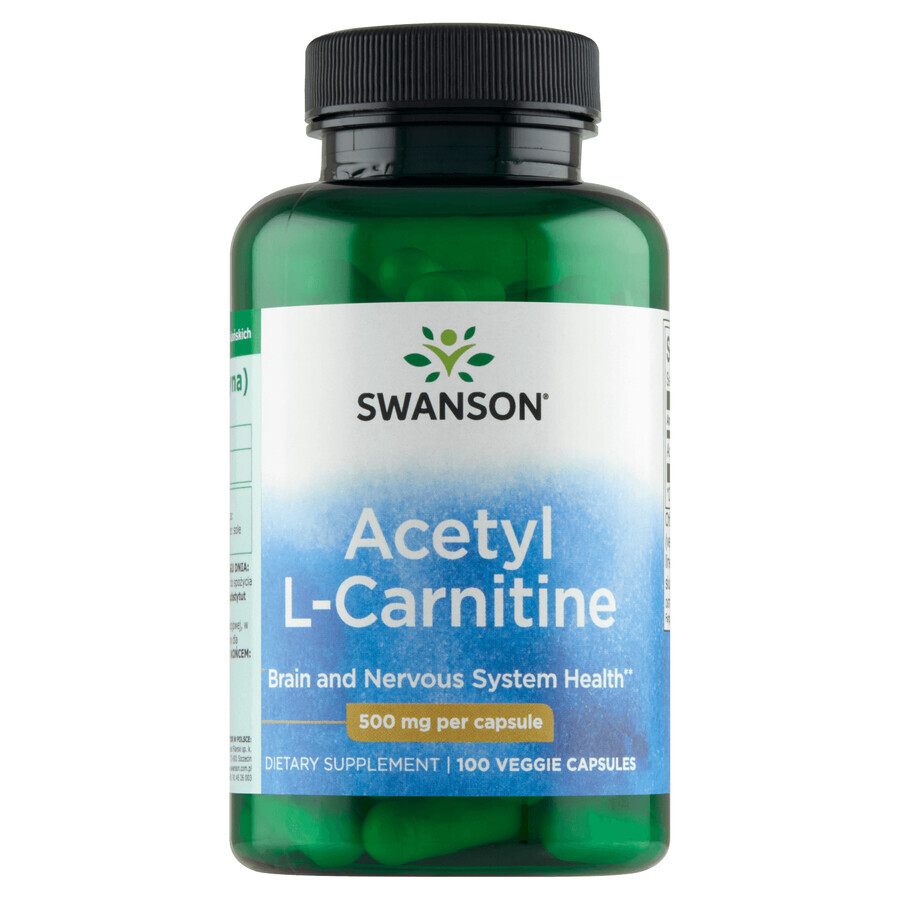 Swanson Acetyl L-Carnitin, L-Carnitin, 100 Kapseln