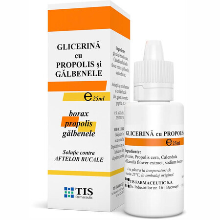 Glyzerin mit Propolis und Ringelblume, 25 ml, Tis Farmaceutic