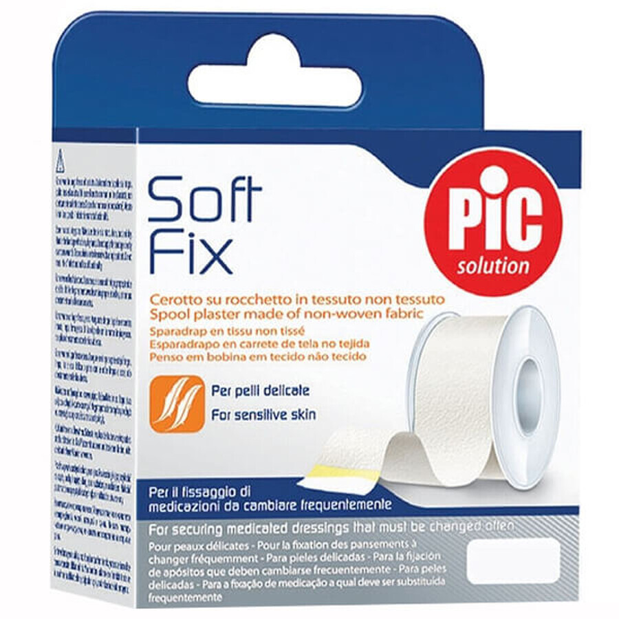 Pic Solution Soft Fix, non-woven adhesive, 2.5 cm x 5 m, 1 pc