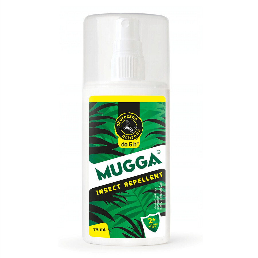 Mugga Insect Repellent, mosquito spray for children from 2 years, DEET 9.5%, 75 ml