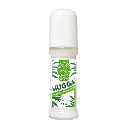 Mugga Insect Repellent, Mücken- und Zeckenschutzmittel, Roll-on, DEET 20%, 50 ml