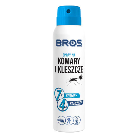 Bros, Mücken- und Zeckenspray, DEET 15%, 90 ml