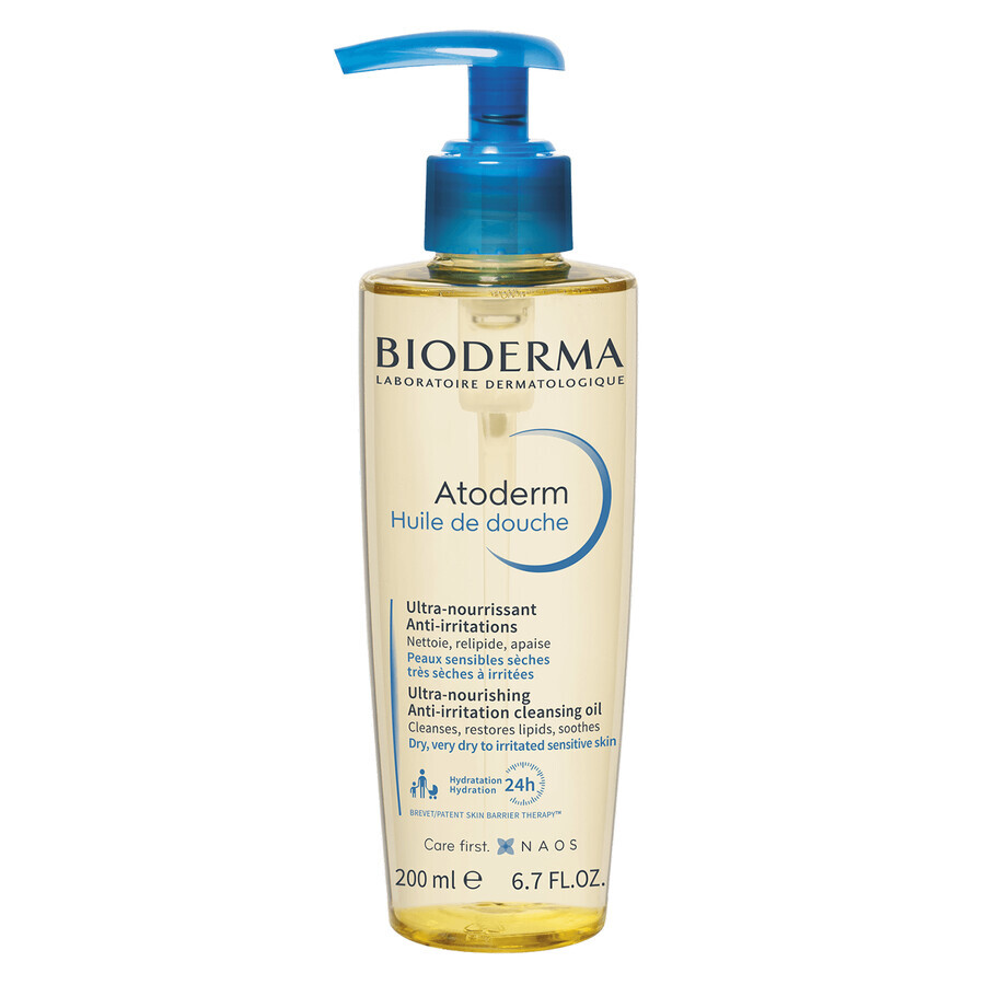 Bioderma Atoderm Huile de Douche, feuchtigkeitsspendendes Bade- und Duschöl, ab Tag 1, 200 ml