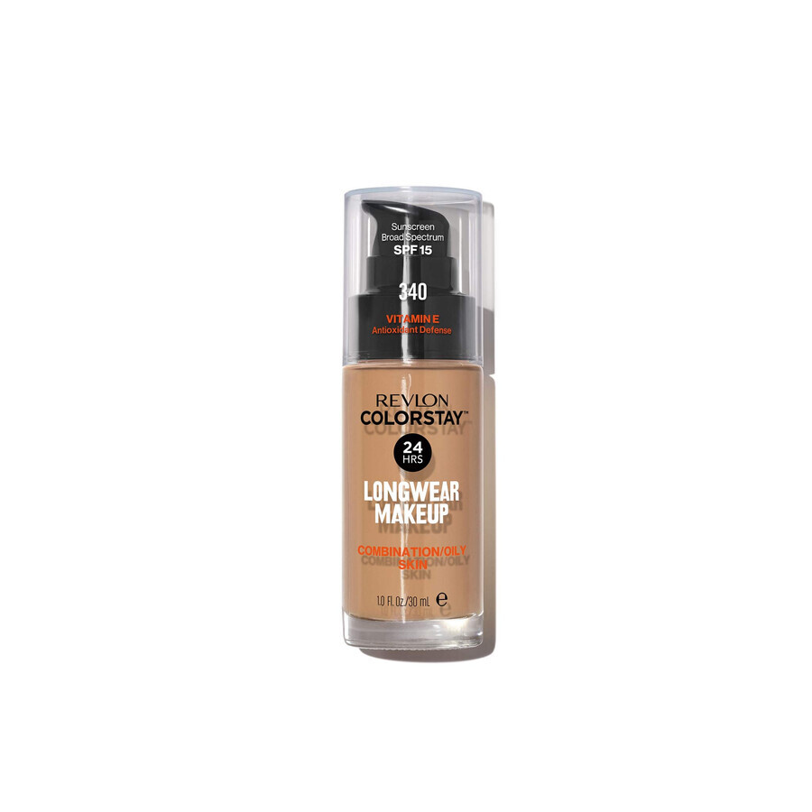 Revlon ColorStay, Grundierung für Mischhaut und fettige Haut, Nr. 340, Early Tan, mit Pumpe, 30 ml