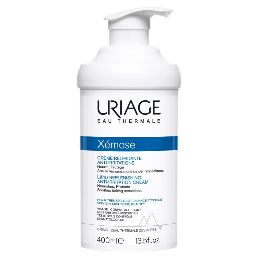 Uriage Xemose, Creme für sehr trockene Haut, 400 ml