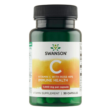 Swanson C, vitamina C 1000 mg con rosa canina, 30 capsule