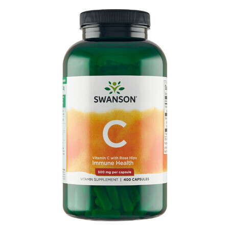 Swanson C, Vitamin C 500mg with Rosehips, 400 Capsules