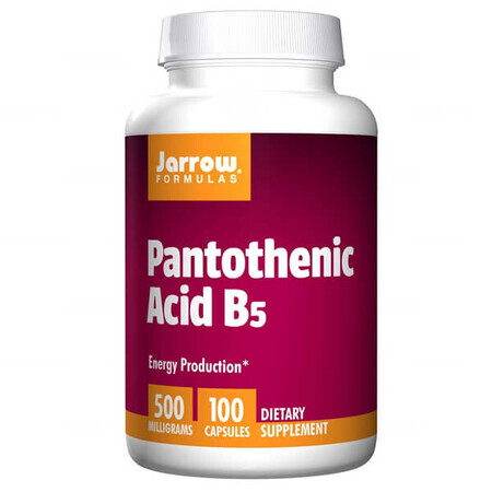 Jarrow Formulas Pantothenic Acid B5, pantothenic acid 500 mg, 100 capsules