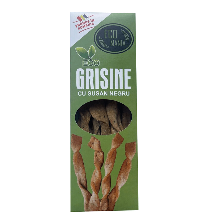 Grisine Bio mit schwarzem Sesam, 125 g, Ecomania