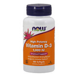 Now Foods Vitamin D-3 1000 IU, Vitamin D, 180 Kapseln