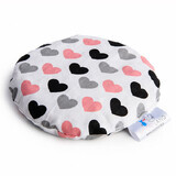 Bocioland, round thermoformer with cherry seeds, 13 cm, pastel hearts, 1 pc