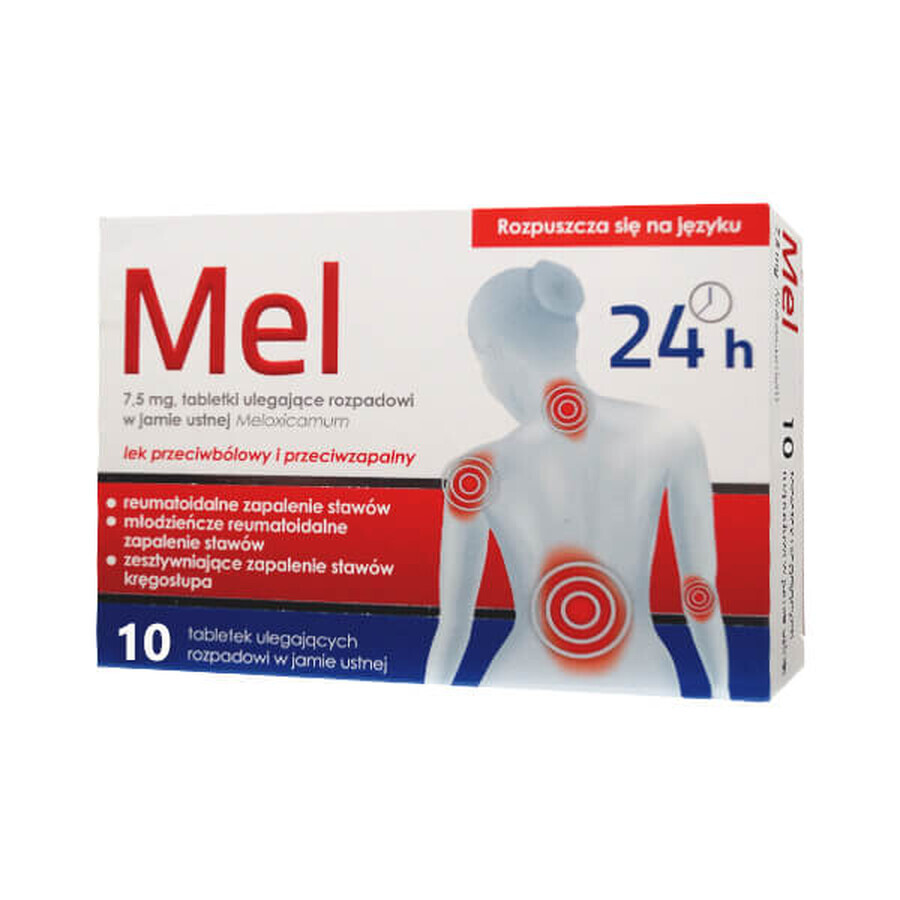 Mel 7,5 mg, 10 oral zerfallende Tabletten 