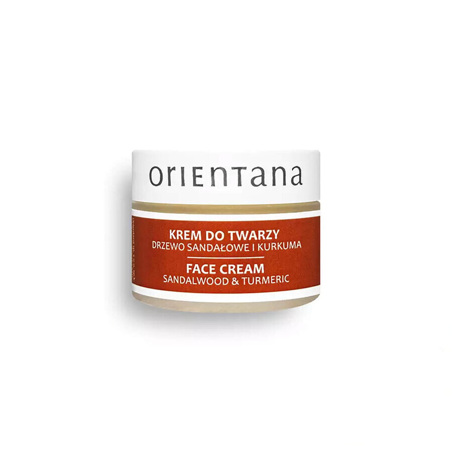 Orientana, Gesichtscreme für Tag und Nacht, Sandelholz und Kurkuma, 50 g