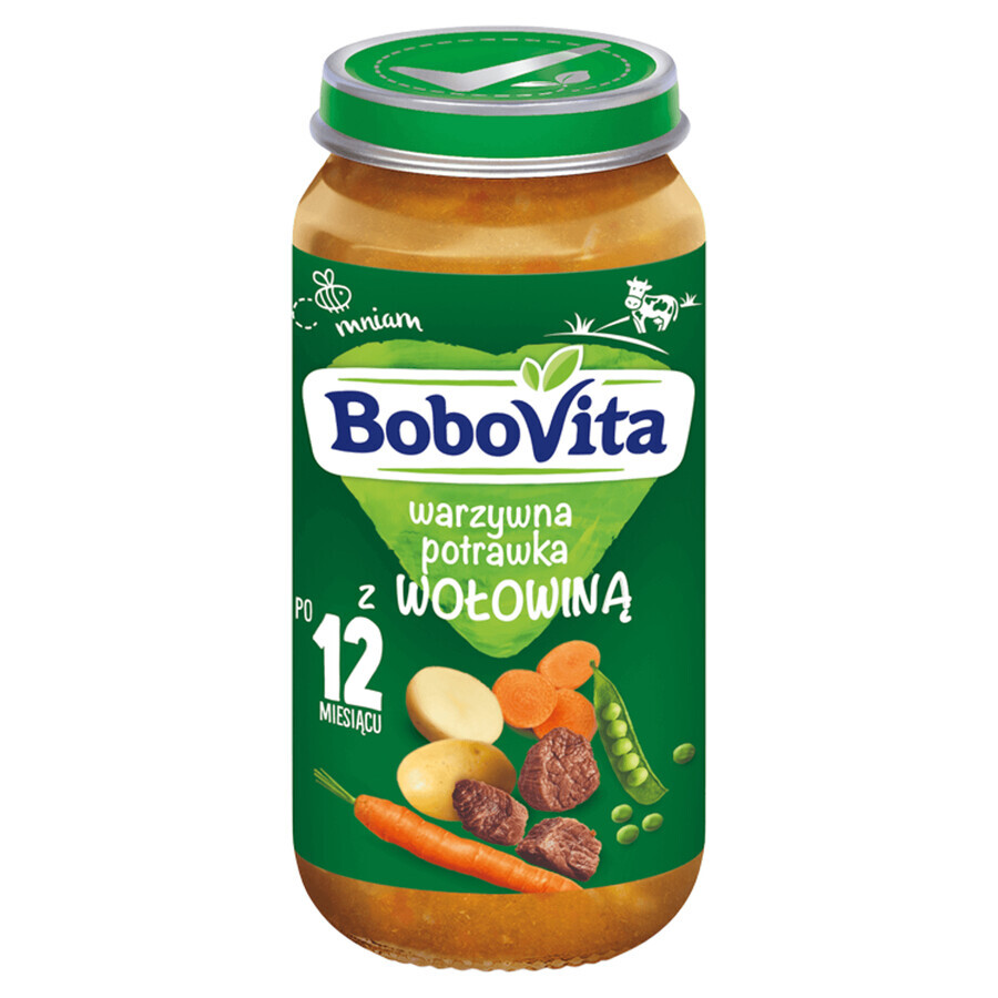 BoboVita Dinner, stufato di verdure con manzo, dopo 12 mesi, 250 g