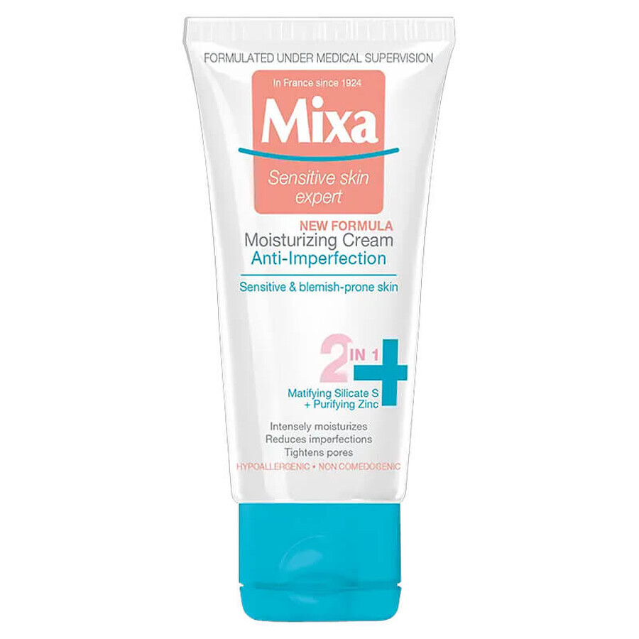 Mixa Anti Imperfection, crema hidratante contra imperfecciones, 50 ml