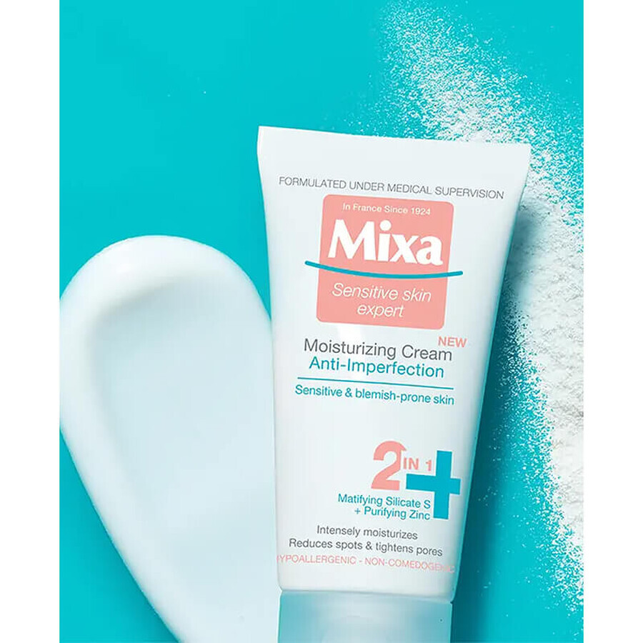 Mixa Anti Imperfection, crema hidratante contra imperfecciones, 50 ml