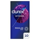 Durex Intense, preservativos con gel estimulante, acanalados con tachuelas, 10 piezas