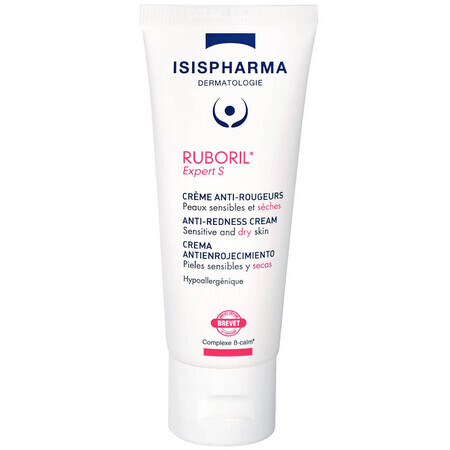 Isispharma Ruboril Expert S, Creme für vaskuläre und zu Rötungen neigende Haut, trockene Haut, 40 ml