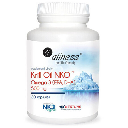 Aliness Krillöl NKO Omega-3 500 mg, 60 Kapseln