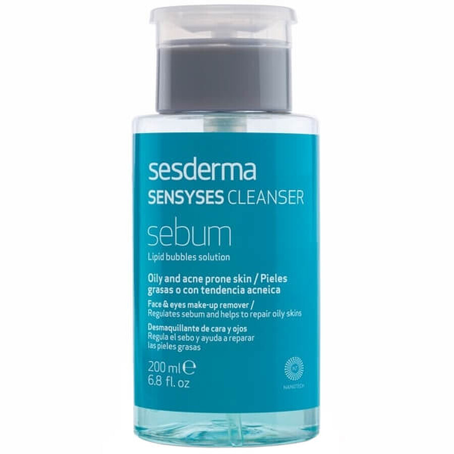 Sesderma Sensyses Sebum, Gesichts-Make-up-Entferner, fettige und zu Akne neigende Haut, 200 ml