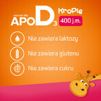 ApoD3-Tropfen, Vitamin D3 400 IU für Säuglinge und Kinder ab dem 1. Tag, 10 ml