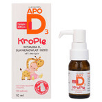 ApoD3-Tropfen, Vitamin D3 400 IU für Säuglinge und Kinder ab dem 1. Tag, 10 ml