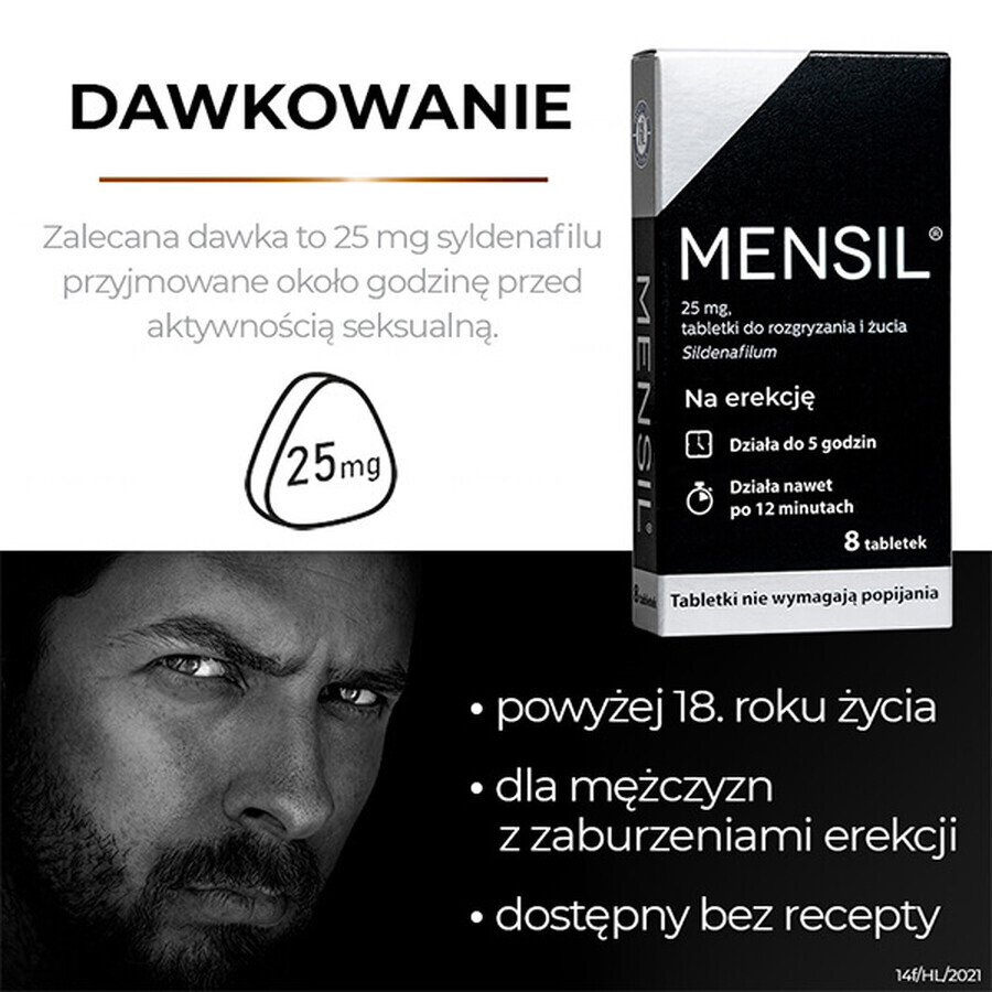 Mensil 25 mg, 2 compresse masticabili