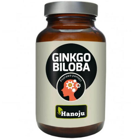 Hanoju, Ginko biloba Extrakt 400 mg, Verbesserung des Gedächtnisses, 90 Kapseln