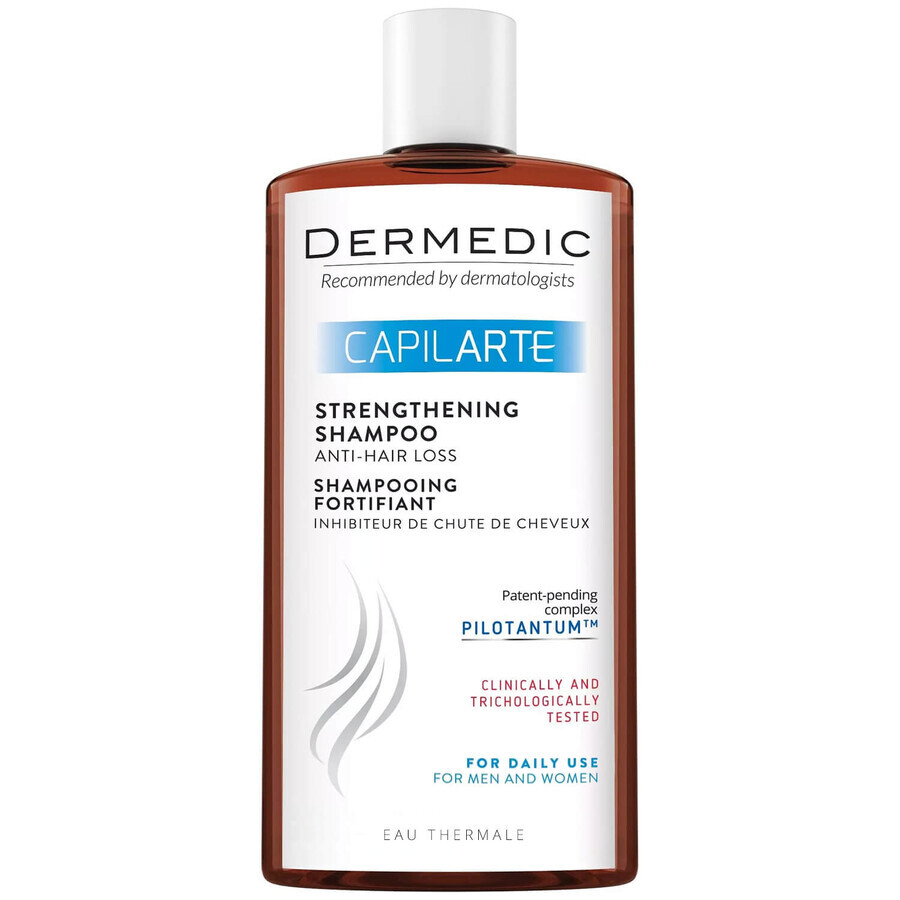 Dermedic Capilarte, Shampoo rinforzante per arrestare la caduta dei capelli, 300 ml