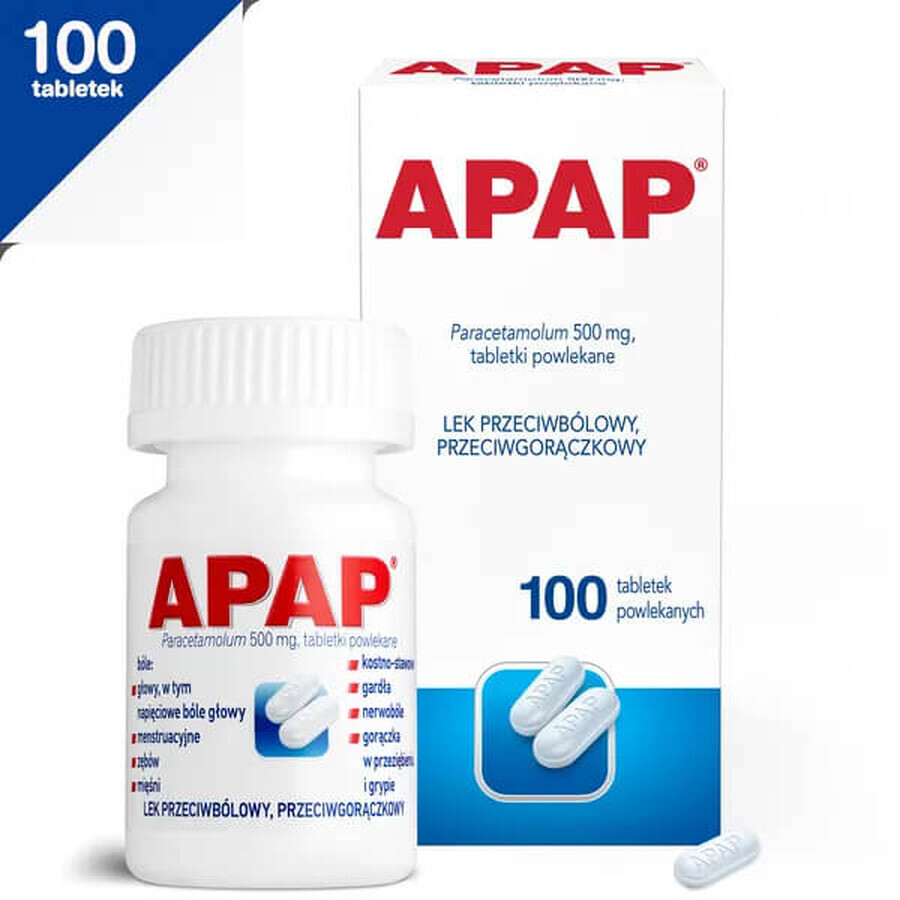 Apap 500 mg, 100 Filmtabletten